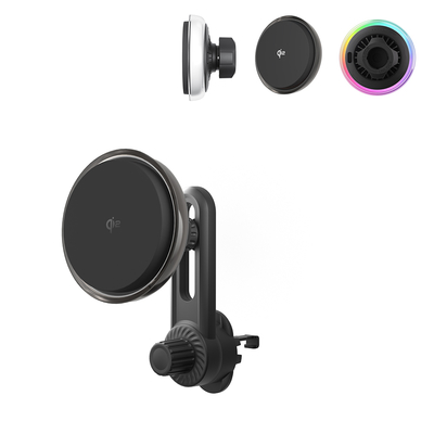 Купить Crystal Texture Magnetic Car Phone Holder With Frosted Lens And Cooling Fan For Dreamy And Personalized Aesthetics online manufacture