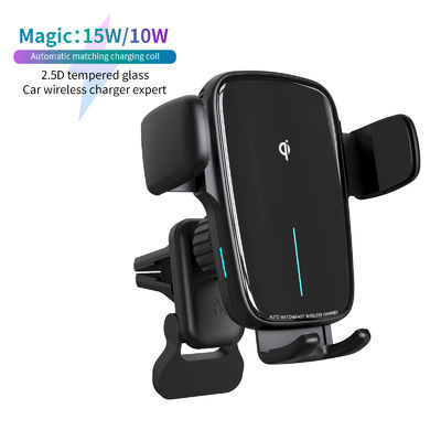 Купить 15W Fast Charging Wireless Car Phone Holder with Auto Matching Coil and Type C Connection online manufacture