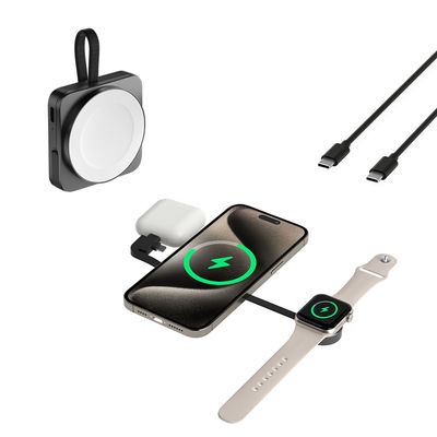Компактный и портативный Q2 Magsafe 3 в 1 зарядное устройство для часов и наушников iPhone