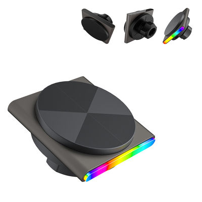 QI2 Ультратонкий дизайн Магнитная автомобильная установка Беспроводная RGB Свет 360 градусов вращение Быстрое зарядное звуковое воспроизведение