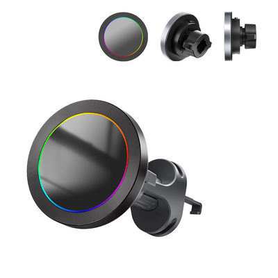 Алюминиевый сплав текстура RGB световой эффект беспроводный автофон держатель быстрая зарядка одноручная работа
