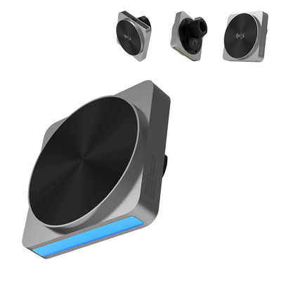 QI2 Автомобильный держатель для телефона из цельного металла с быстрой зарядкой и подсветкой