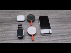 QI2 IPhone сверхмаленький магнитный металл 2-в-1 Беспроводное зарядное устройство Скрытый телефонный держатель Быстрая зарядка Тепло